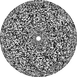 Concentric circle element made of irregular vector