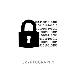 Cryptography Security Concept with Binary Code vector image