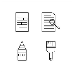 design and studio simple linear icon setsimple vector image