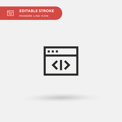 programming simple icon vector image