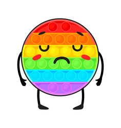 sad pop it simples development shapes vector image