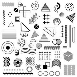 Big set of different abstract elements vector