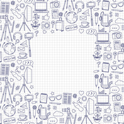 blog object seamless frame vector image