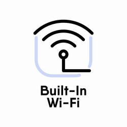 built-in wi-fi information sign vector image