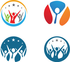 community network and social icon design template vector image