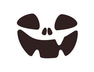 Happy halloween with scary creepy smile vector