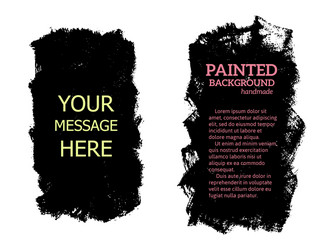 set of black paint ink brush strokes brushes vector