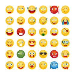 Set of emoticons vector