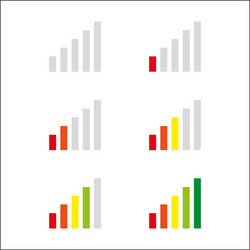 Signal strength indicator template wi-fi wireless vector