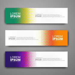 abstract web banner design template with halftone vector image