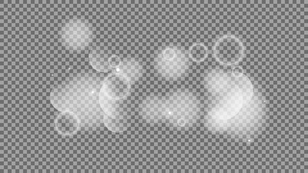 bokeh circles on transparent background vector image