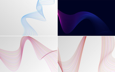 collection of geometric minimal lines pattern set vector image