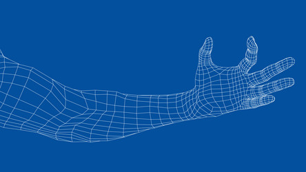 hand hold some tiny or thin object vector image