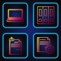 set line document settings with gears file vector image