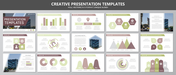 Set of multi colour elements for multipurpose vector