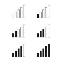 Signal strength indicator template wi-fi wireless vector