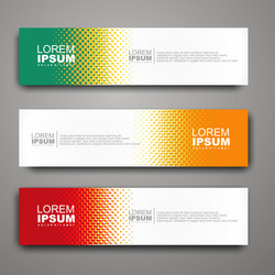 abstract web banner design template with halftone vector image