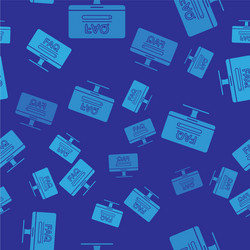 Blue computer monitor with text faq information vector