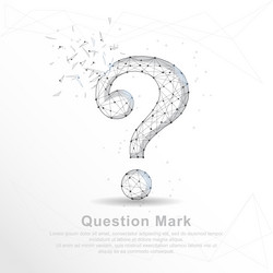 Broken Question Mark - Scatter Dots vector
