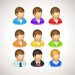 Colorful user icons different avatars vector