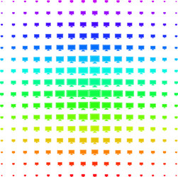 computer display shape halftone spectral effect vector image