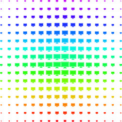 computer display shape halftone spectral effect vector