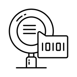 creative icon of binary search in modern style vector image