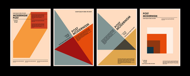 dynamic artworks posters inspired postmodern Vector Image