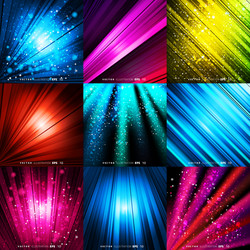 Dynamic Colored Waves and Lines Background vector image