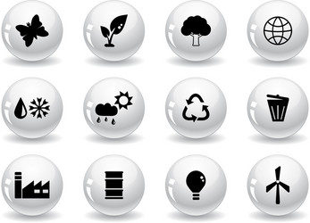 web buttons environment icons vector image
