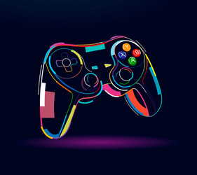 wireless game joystick controller gamepad vector image