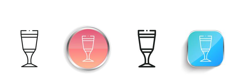 mead icon thin linear regular and button style vector image