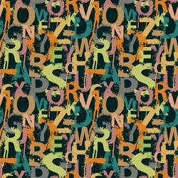 seamless pattern with alphabet letters in form vector image
