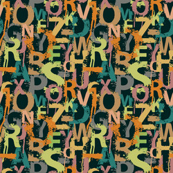 seamless pattern with alphabet letters in form vector