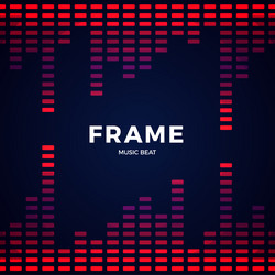 sound digital wave simple colorful border music vector image