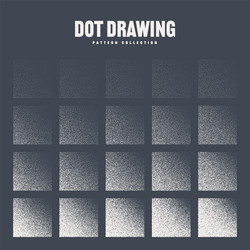 square shaped dotted objects stipple elements vector image