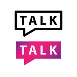 talk icon logotype design template vector