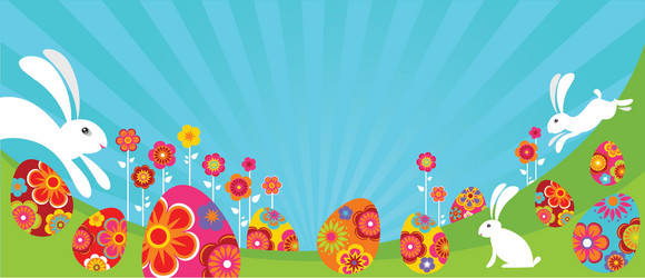 Cheerful Easter Celebration Background Vector Image