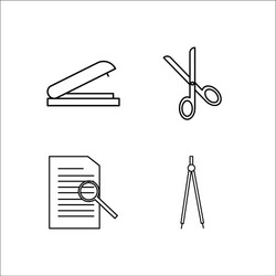 design and studio simple linear icon setsimple vector image