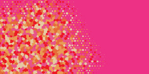 geometric multi size hexagon with color vector