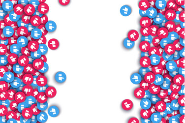 Like thumbs up icons web buttons pattern vector