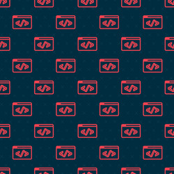 red line web design and front end development icon vector image
