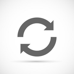 Rotation Arrows Icon - Reload & Repeat vector image