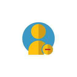 user delete flat icon remove editable stroke vector image
