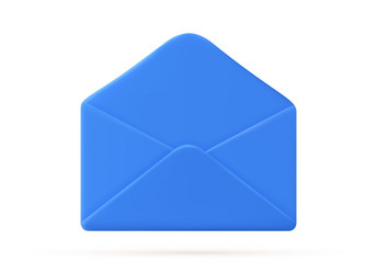 3D Open Mail Envelope Icon vector image
