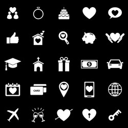 family icons on black background vector