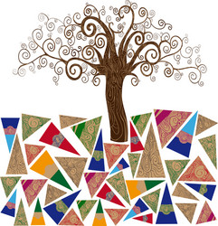 Fractured Tree Pattern vector image