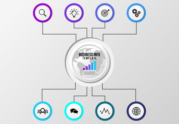 infographic design template with options steps vector image