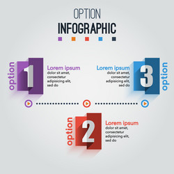 Infographic elements with 3 rectangle patterns vector