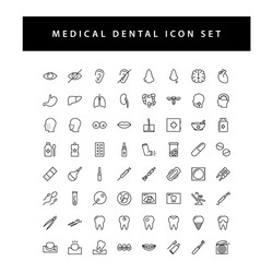 Medical Icon Set - Black Outline Vector Image